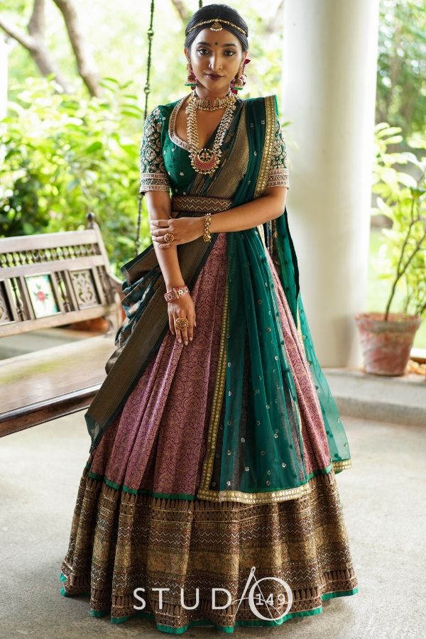 Pleated Banares Silk Wedding Lehenga Wedding Outfit Studio 149 Fashion