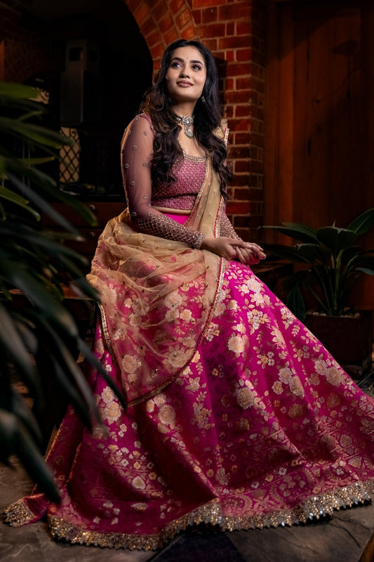 BRIDAL BANARAS ENGAGEMENT LEHENGA