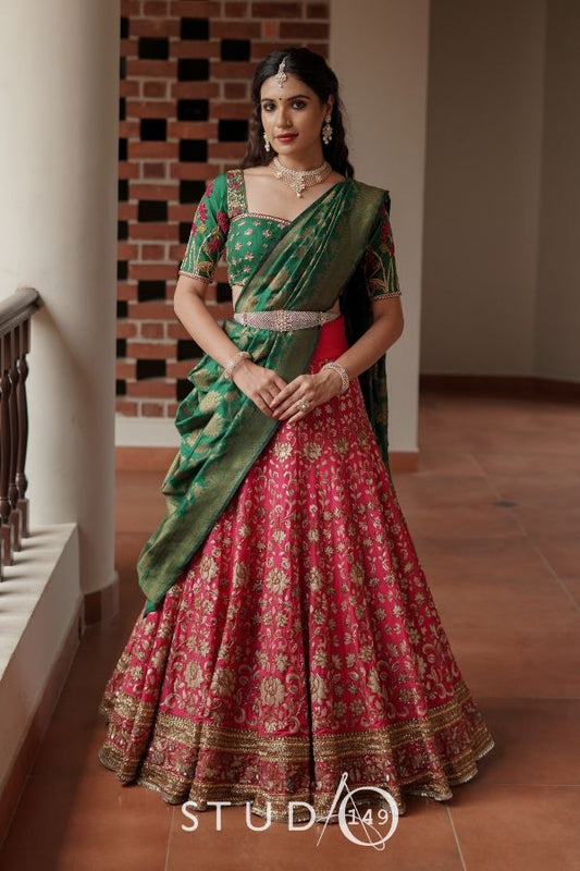 WEDDING HAND EMBROIDERED LEHENGA