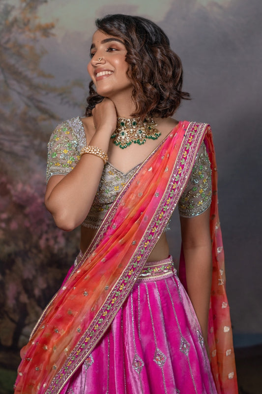 DESIGNER VELVET WEDDING LEHENGA