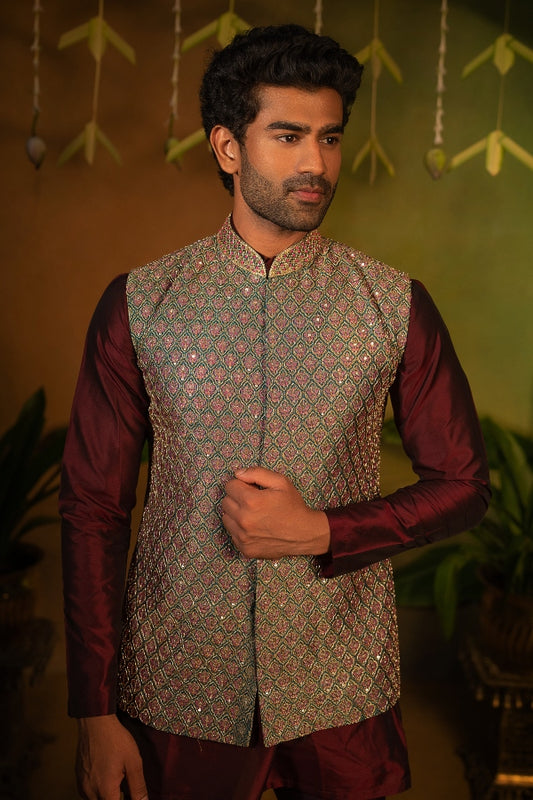 DESIGNER BANDI KURTA SET