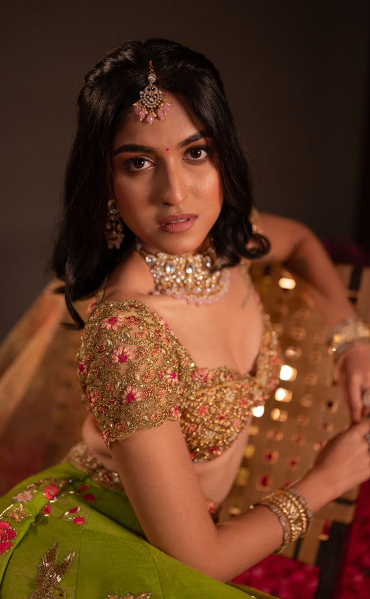 BRIDAL LEHENGA IN GREEN