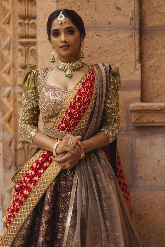 TRADITIONAL BANARES BRIDAL LEHENGA